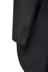 Zignone Barathea Wool Plain Black Morning Coat